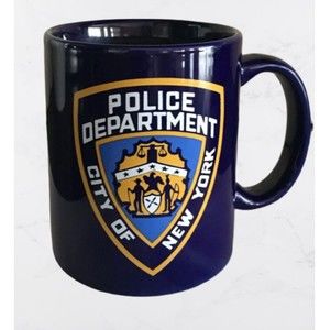 NYPD Police Department New York City Shield Logo Blue Mug